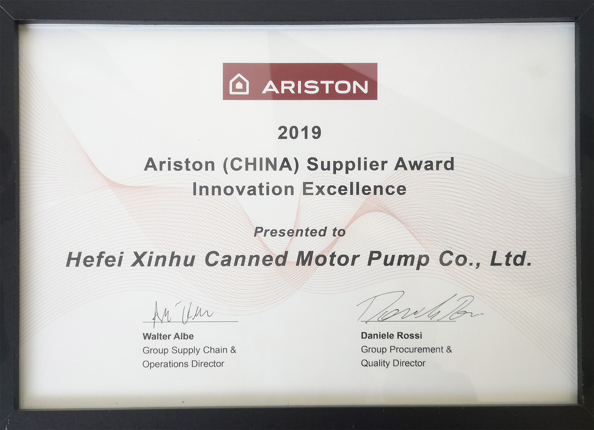 #Ariston Supplier Award Innovation Excellence